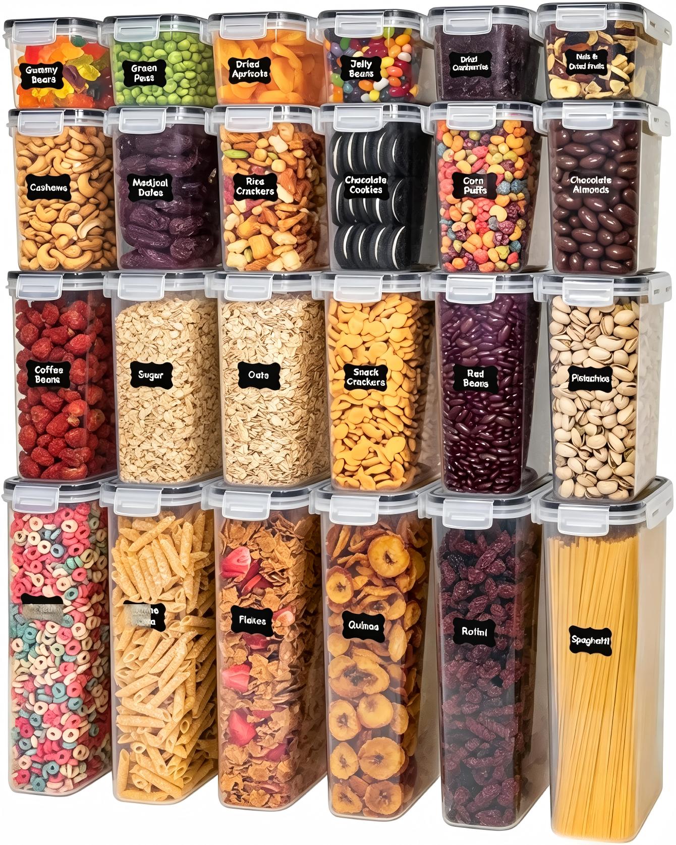 Food Snacks Options - Lebensmittelbehälter mit Deckel, 24-teiliges Set (mehrere