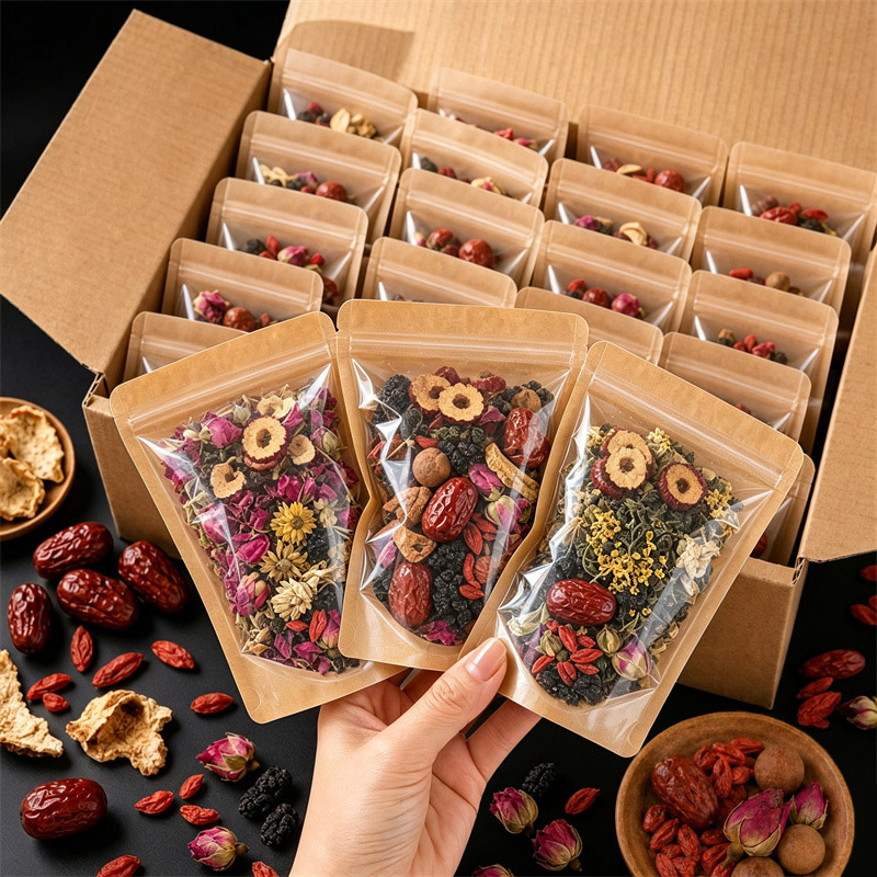 Food Or Snacks - 100 Stück transparente Kraftpapier-Verpackungsbeutel, lebensmittelecht, zur