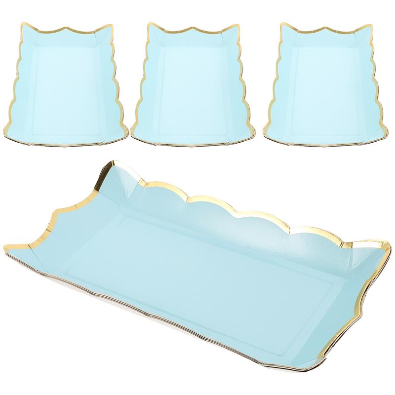 Food Platter Snacks - 4 stücke Einweg Serviertablett Lebensmittel Servierplatte