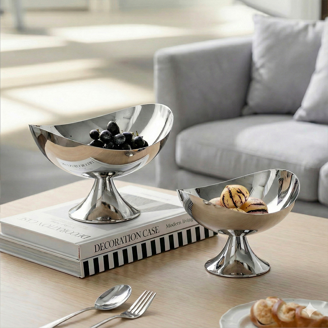 Food Platter Snacks - Vintage geprägtes silbernes Serviertablett für Desserts,