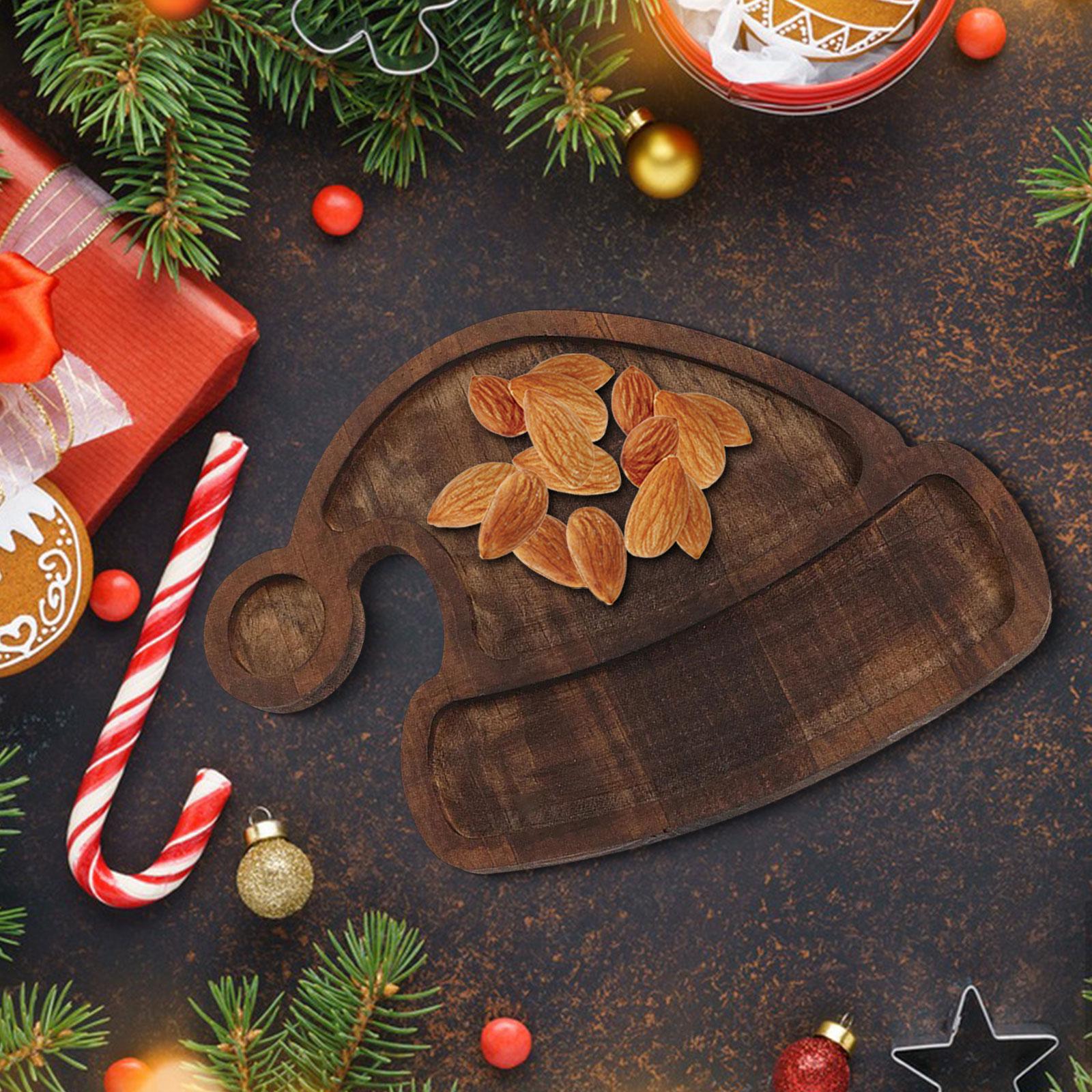 Food Platter Snacks - Holz-Servierplatte Weihnachtsdekoration Vorspeisen-Tablett Modernes Dinner-Tablett Essensplatte
