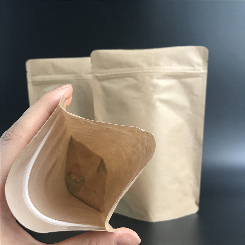 Food Energy Snacks - 50 Stück wiederverschließbare Doypack aus braunem
