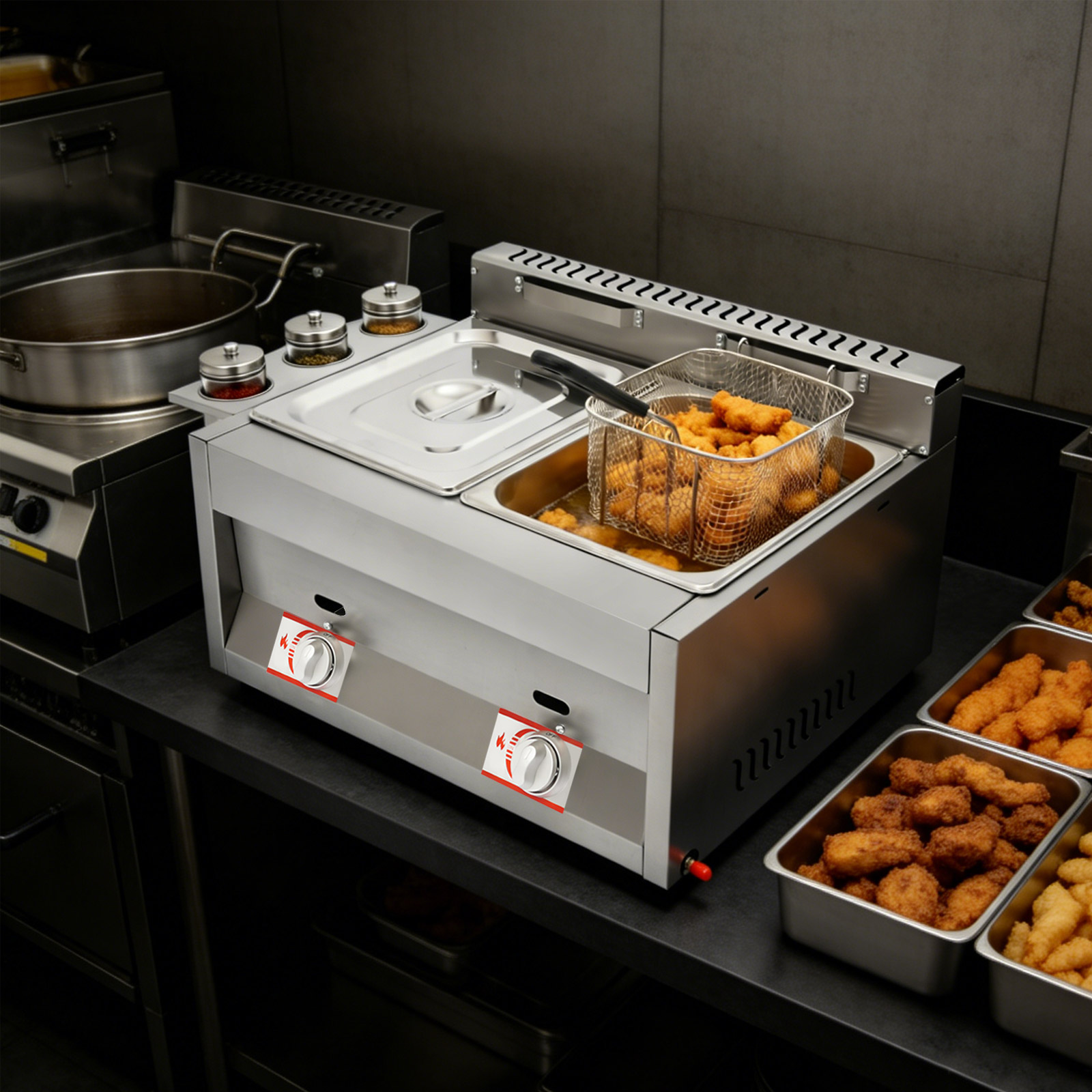 6Lx2 Doppel-Tank Gas-Fritteuse – Food Energy Snacks Bewertung und Preis