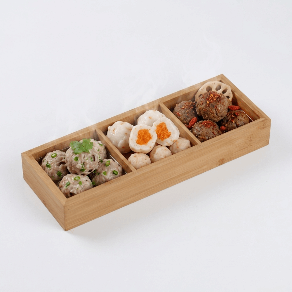 Bambus-Serviertablett mit unab – Food Snacks Options Bewertung und Preis