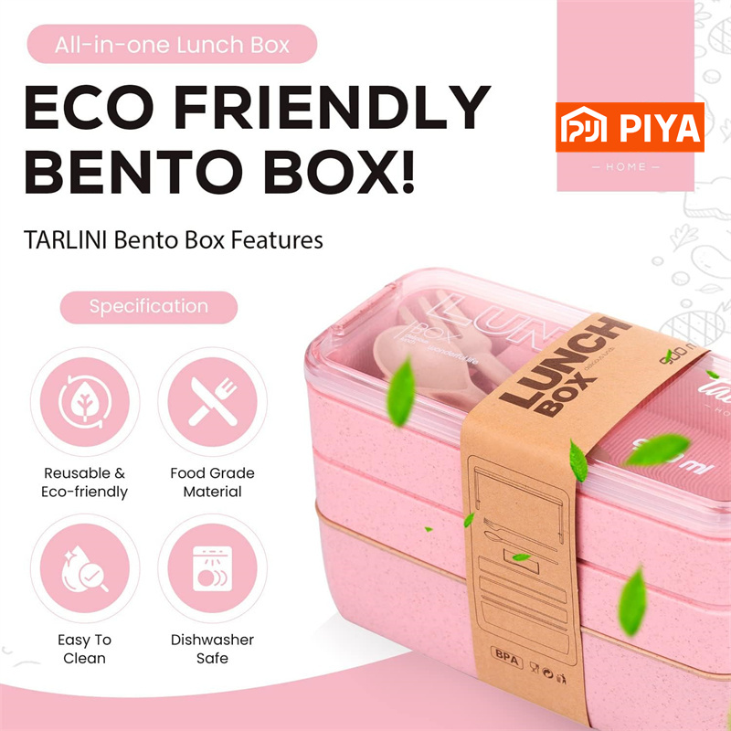 3-in-1 Fach Weizens troh Bento – Food Or Snacks Bewertung und Preis