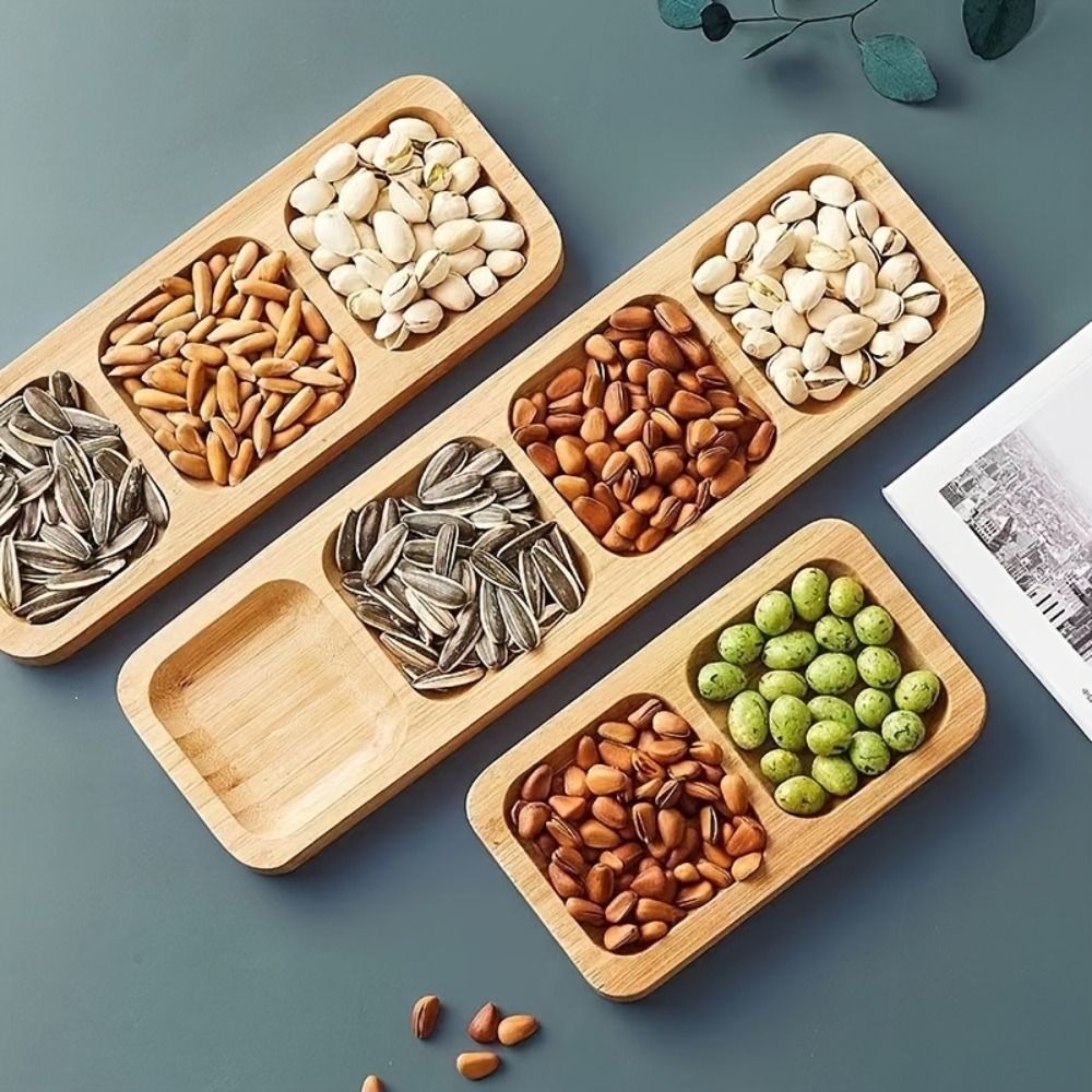 Natürliches Bambus-Serviertabl – Food Platter Snacks Bewertung und Preis