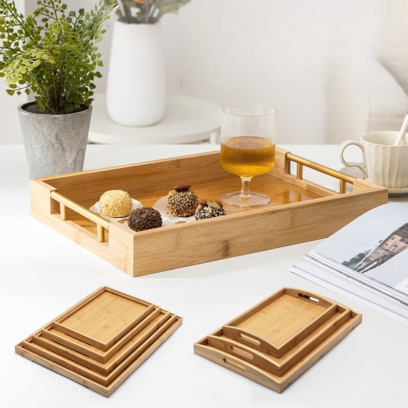 Natürliches Bambus-Serviertabl – Food Platter Snacks Bewertung und Preis